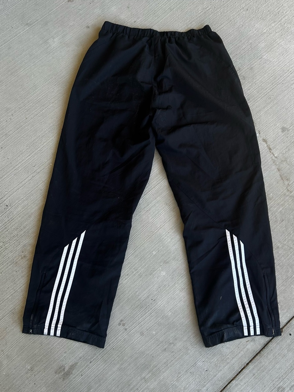Adidas Black Mesh Lined Track Pants Size Large